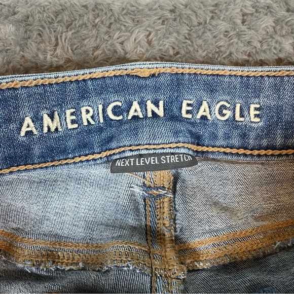 American Eagle Hi-Rise Skinny Kick Jeans Womens Size 10 X-Short Bootcut Denim - Picture 3 of 11